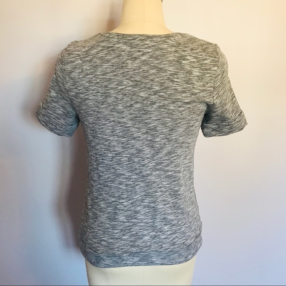 Loft Short Sleeve Rhinestone Collar Sweatshirt- Small - Picture 5 of 6